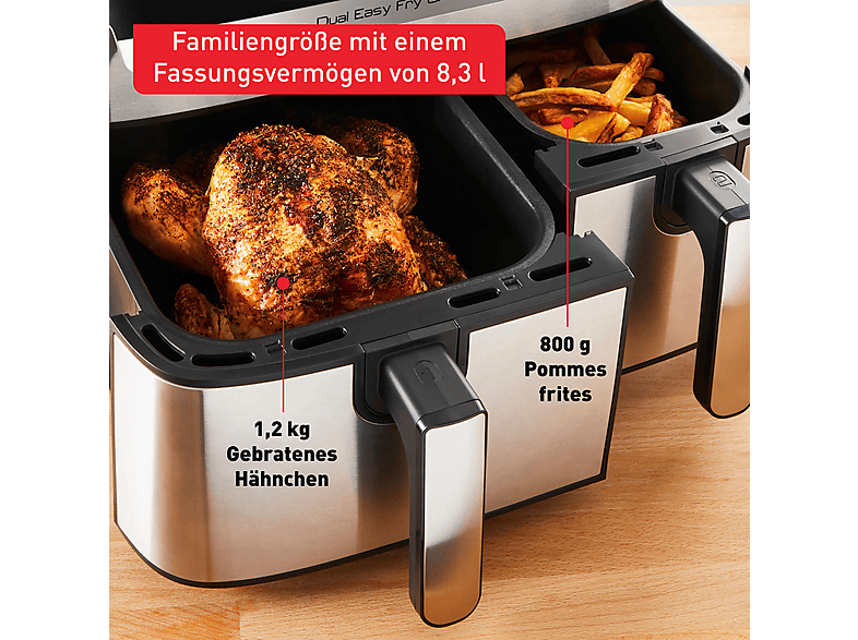 TEFAL EY905D Dual Easy Fry & Grill Heißluftfritteuse