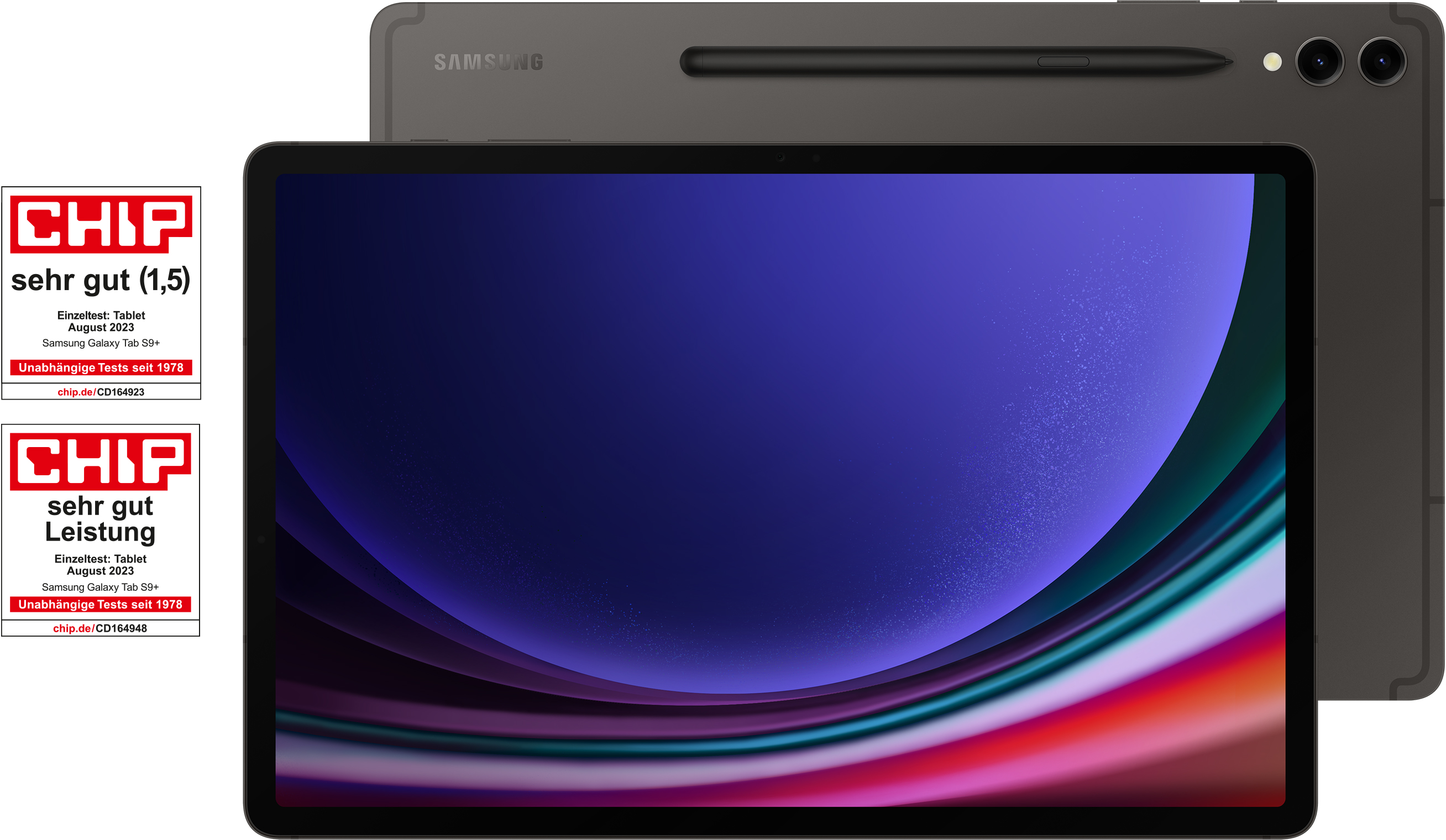 SAMSUNG Galaxy Tab S9+ 5G, Tablet, 256 GB, 12.4 ", Graphite
