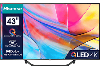 HISENSE 43A7KQ 4K UHD Smart QLED televízió, sötétszürke, 108 cm