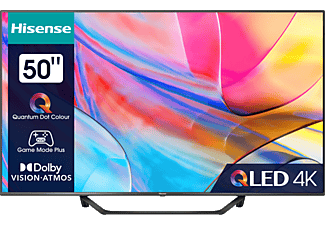 HISENSE 50A7KQ 4K UHD Smart QLED televízió, sötétszürke, 126 cm