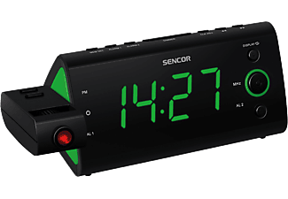 SENCOR SRC 330 GN Órás rádió, projektoros, fekete-zöld (SRC 330 GN)