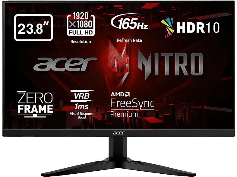 Ecran PC 24 Acer Nitro KG241YS3 - 180 Hz , 1MS, VA FHD, AMD FreeSync  Premium –