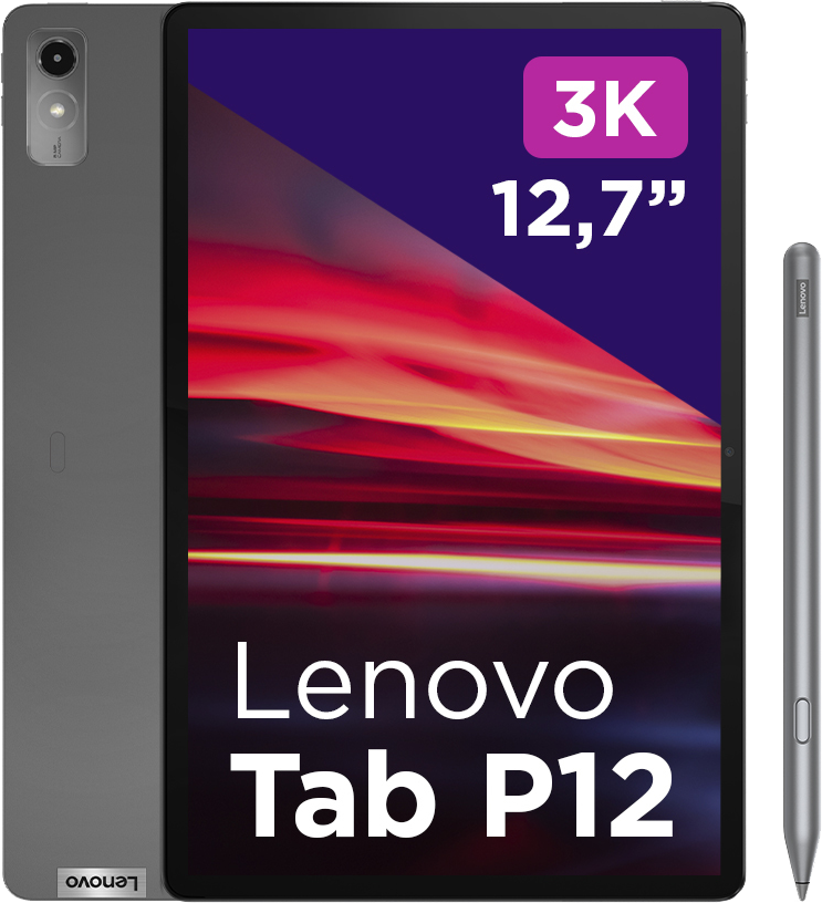 LENOVO Tablette Tab 12 128 GB Wi-Fi Gris (ZACH0112SE)