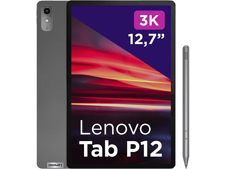 Tablette Lenovo Tab P12 With Tab Pen Plus 128 Go 12.7 pouces Gris