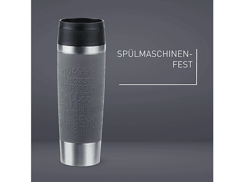 Emsa Travel Mug Classic Thermo-/Isolierbecher, 0.5l, Pfeffergrau; Trinkflasche — Foto 4 von 5