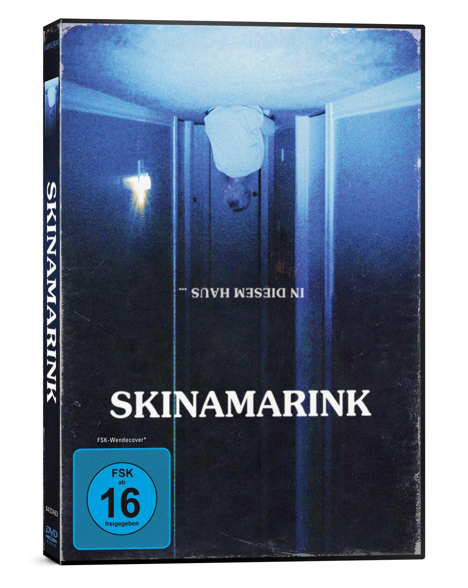 Eine DVD-Hülle mit dem Titel "SKINAMARINK" und einer blauen FSK 16-Kennzeichnung.