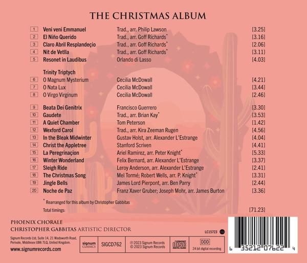 Ein CD-Cover mit Titelliste und Logo auf floralem Hintergrund.