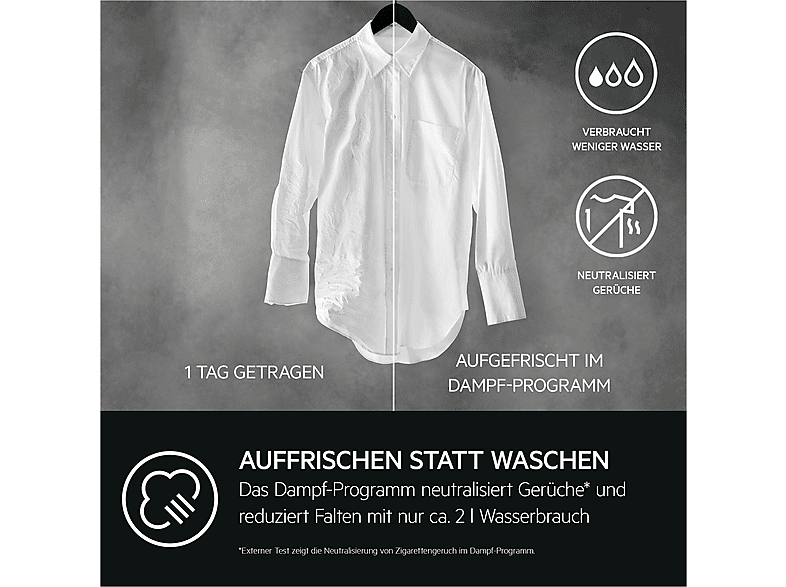 AEG LWR7S65690 Serie 7000 mit ProSteam®-Technologie Waschtrockner (9 kg / 5 kg, 1600 U/Min., Standgerät, Dark silver) — Foto 4 von 5