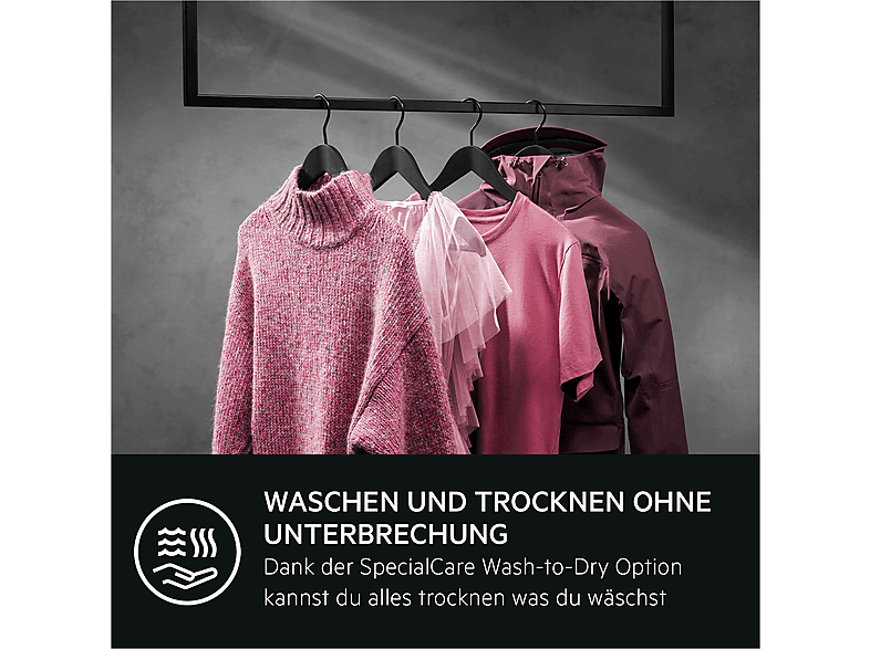 AEG LWR7S65690 Serie 7000 mit ProSteam®-Technologie Waschtrockner (9 kg / 5 kg, 1600 U/Min., Standgerät, Dark silver) — Foto 3 von 5