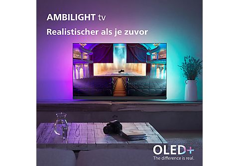 PHILIPS 55OLED908/12 OLED (Flat, 55 Zoll / 139 cm, UHD 4K, SMART TV,  Ambilight, Google TV 12), OLED, Schwarz kaufen | SATURN