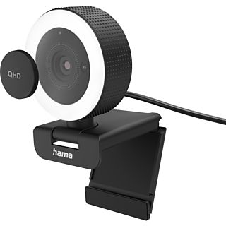 HAMA C-850 Pro - Webcam mit Ringlicht (Schwarz)