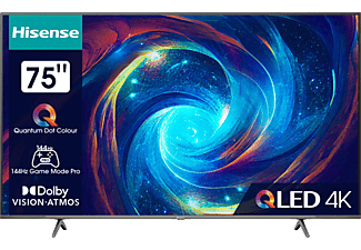 HISENSE 75E7KQ PRO 4K UHD Smart QLED televízió, sötétszürke, 189 cm