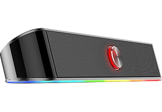 REDRAGON Adiemus sztereó hangszóró, 3,5 mm Jack, 6W, USB tápellátás, RGB, fekete (GS560)