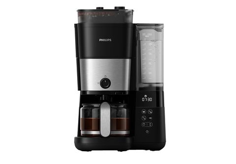 Kaffeemaschine PHILIPS HD7888/01 All-in-1 Brew, mit Mahlwerk, Smart  Dosierung und Kaffeebohnenbehälter, mit Glaskanne, 1,25 Liter, 1000 Watt  Kaffeemaschine Schwarz/Silber