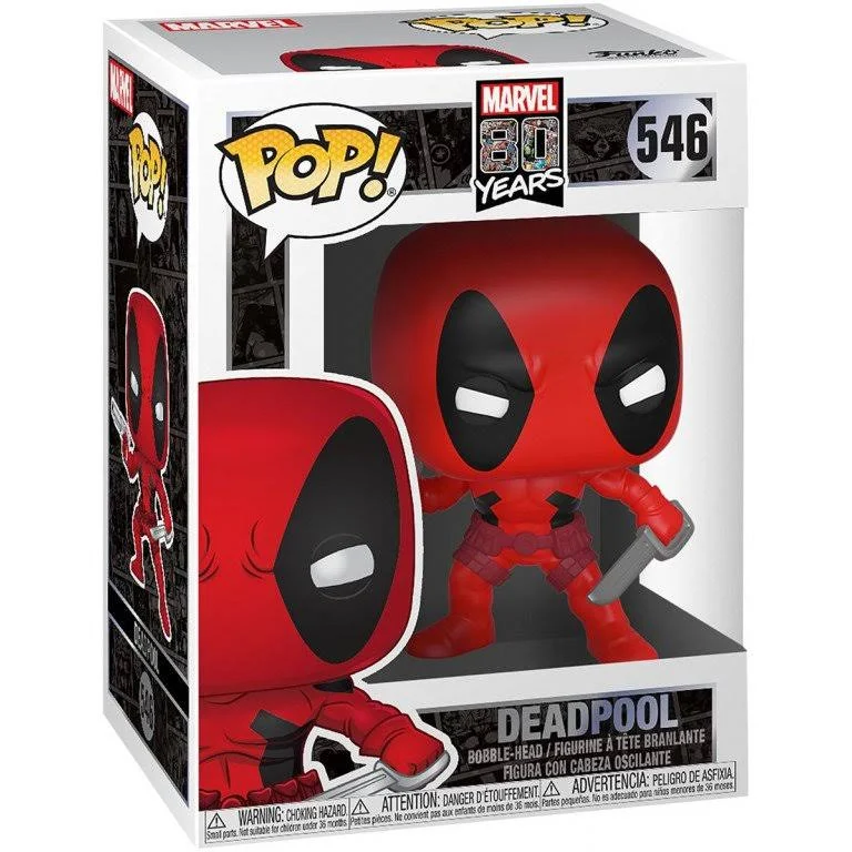 Figura Funko Pop! - Deadpool (primera aparición), Marvel 80 Aniversario