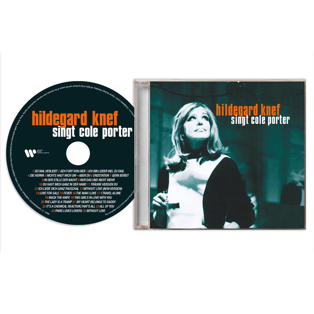 Ein CD-Cover mit einem Albumcover einer singenden Frau. Die CD ist links.