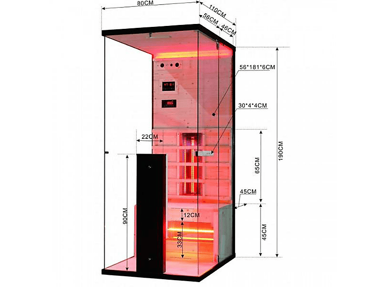 Sanotechnik Billund 1 Infrarotkabine (1350 Watt) — Foto 5 von 5