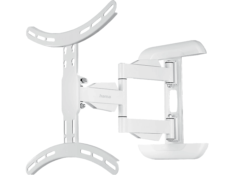 Hama 00220835 TV-Wandhalterung, schwenkbar, neigbar, ausziehbar, 165 cm (65") bis 35 kg, Weiß