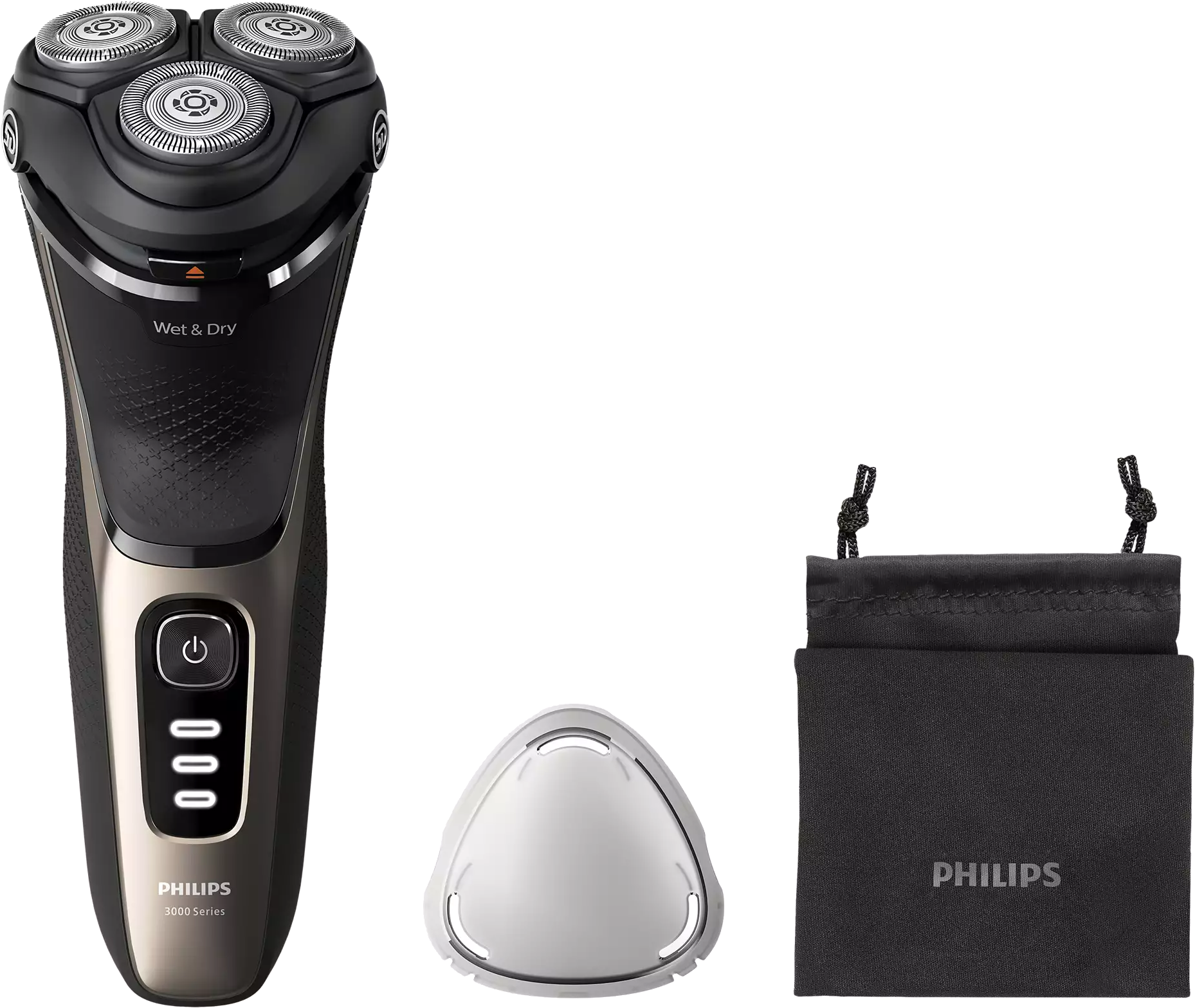PHILIPS S3242/12 Series 3000 Száraz és nedves elektromos borotva, ezüst/fekete