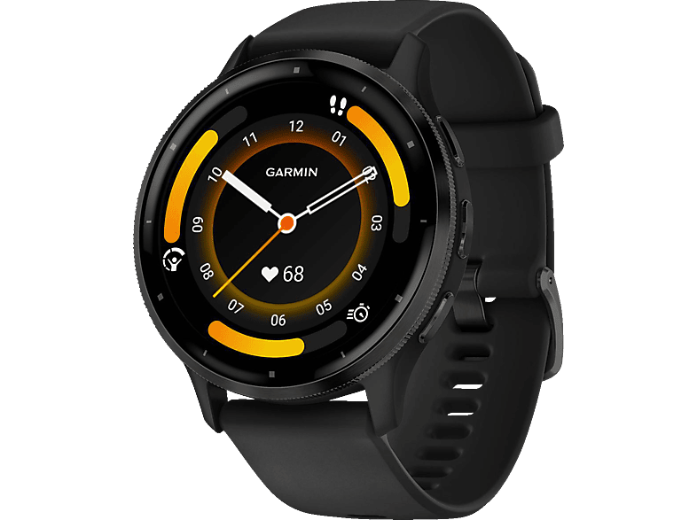 GARMIN VENU® 3 Smartwatch faserverstärktes Polymer Silikon, 22 mm, Schwarz/Schiefergrau