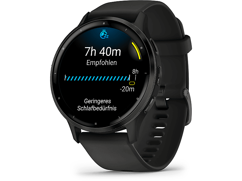 GARMIN VENU® 3 Smartwatch faserverstärktes Polymer Silikon, 22 mm, Schwarz/Schiefergrau