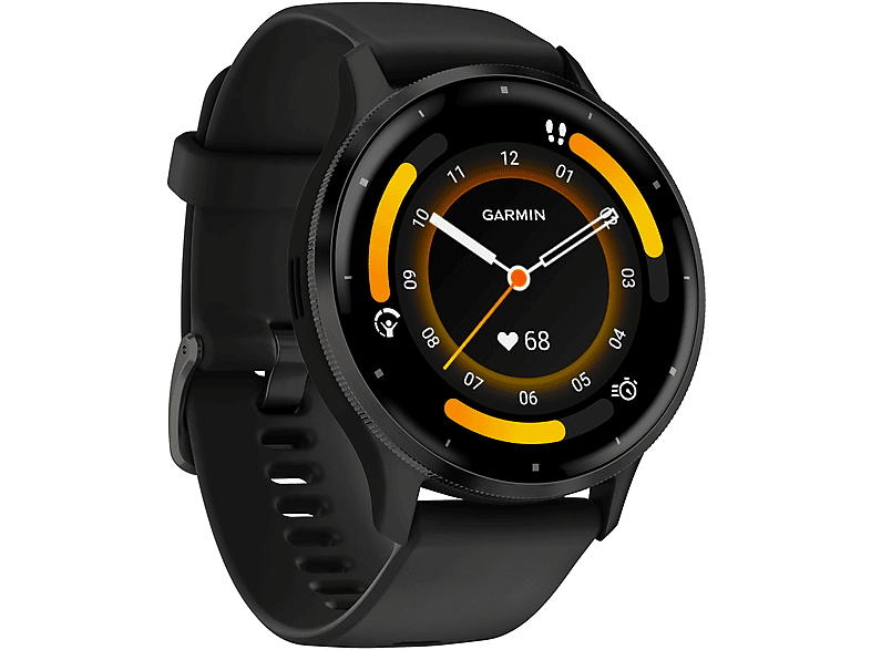 GARMIN VENU® 3 Smartwatch faserverstärktes Polymer Silikon, 22 mm, Schwarz/Schiefergrau