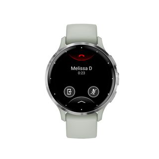 GARMIN VENU® 3s Smartwatch faserverstärktes Polymer Silikon, 18 mm, Salbeigrau/Silber 