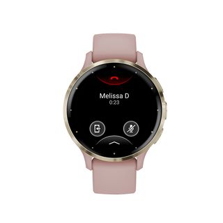 GARMIN VENU® 3s Smartwatch faserverstärktes Polymer Silikon, 18 mm, Dust Rose/Softgold 