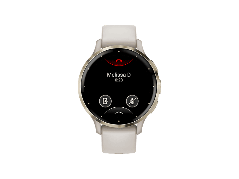 GARMIN VENU® 3s Smartwatch faserverstärktes Polymer Silikon, 18 mm, Elfenbein/Softgold 