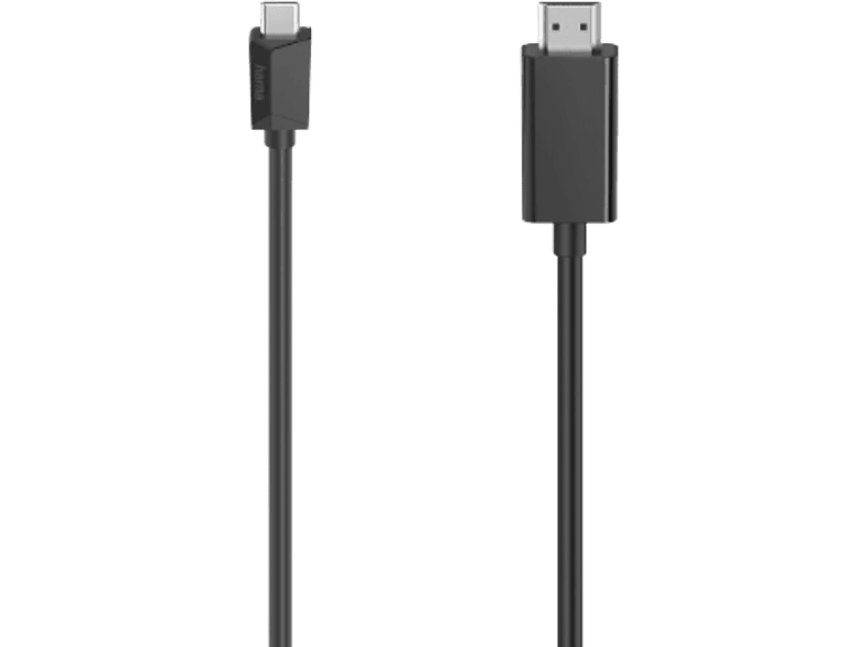 Adaptador  Hama 00200318, De conector USB-C a enchufe Jack 3.5 mm, Negro