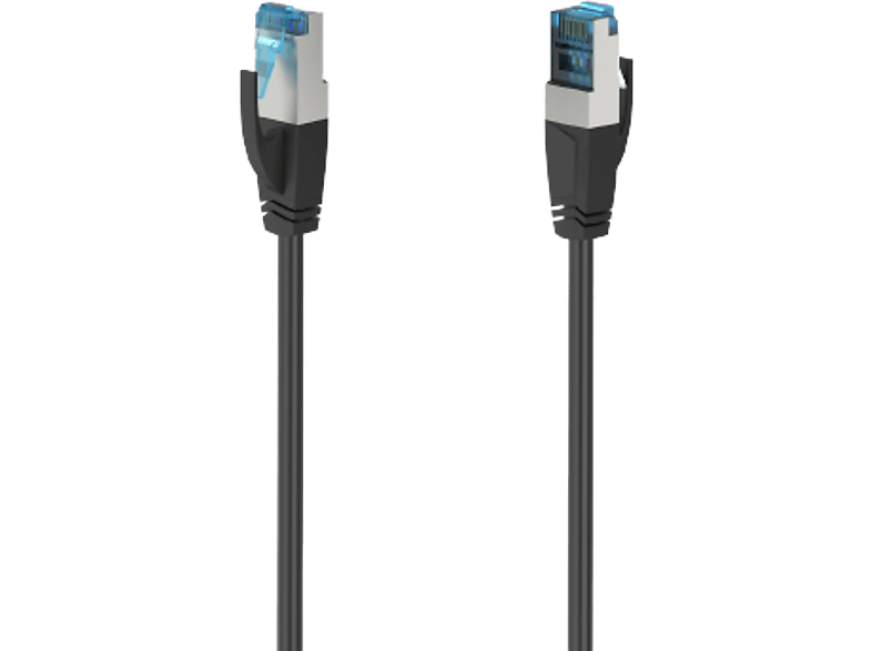 Cable de red - Hama 00200680, 1.50 m, Cat-6A, 10 Gbit/s, S/FTP, Negro