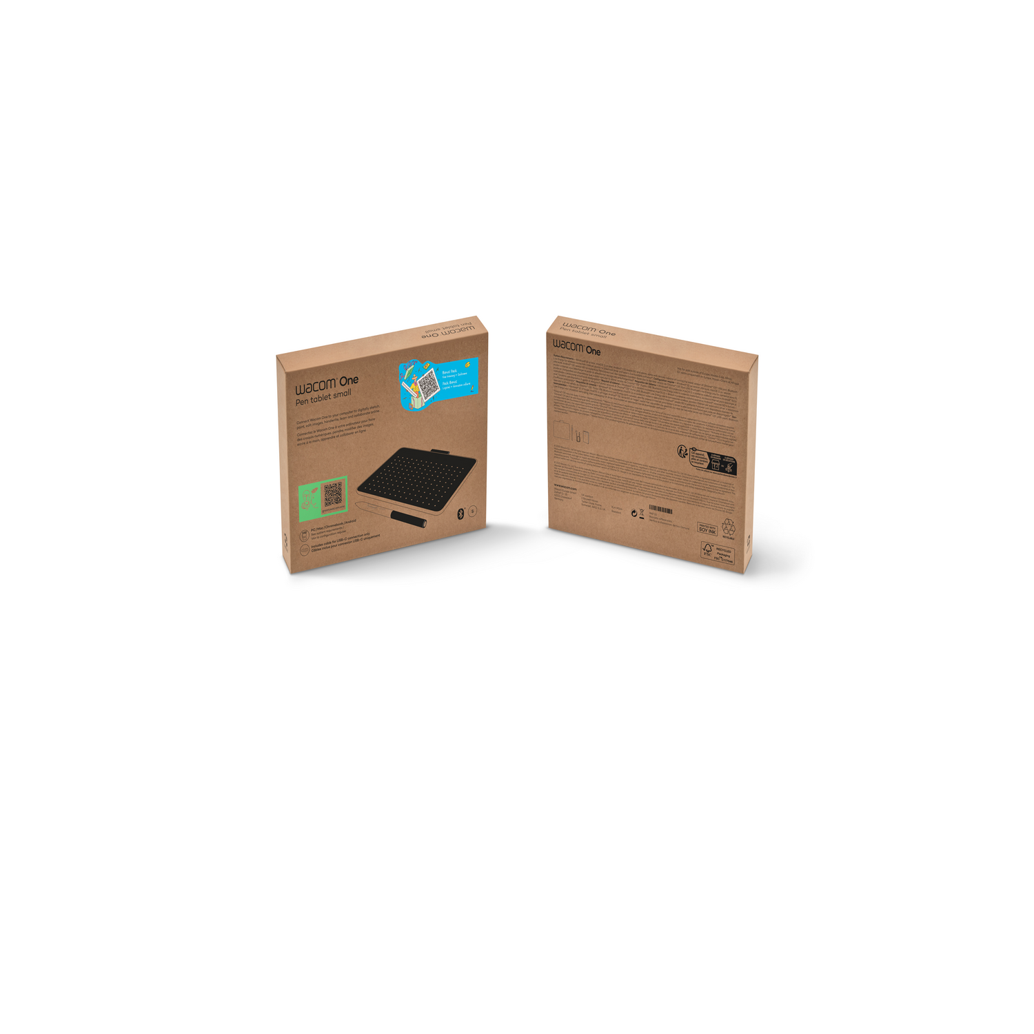 Wacom One pen tablet small packaging, two boxes.