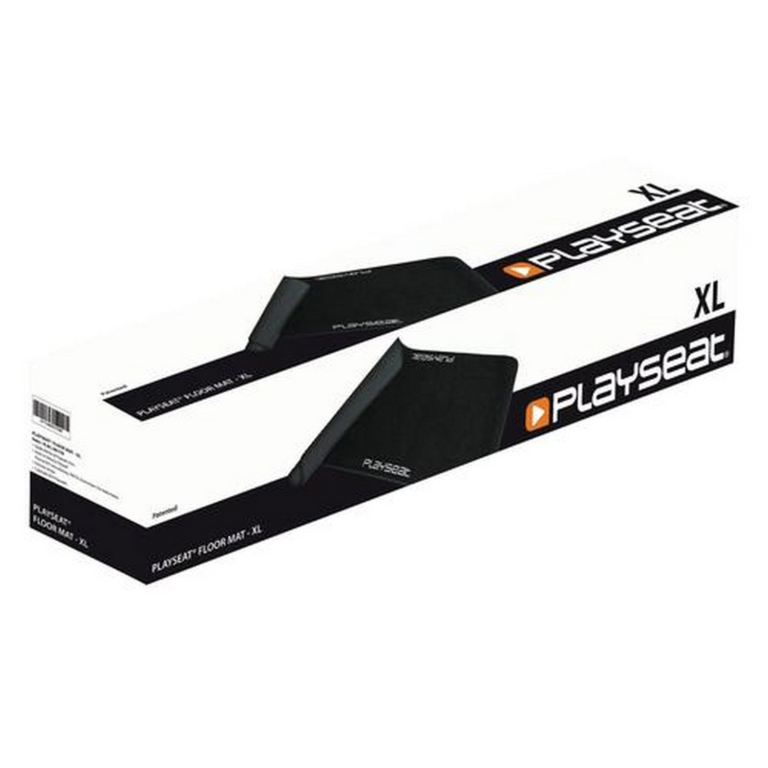 A white and black Playseat floor mat box, with the product name and logo on it.