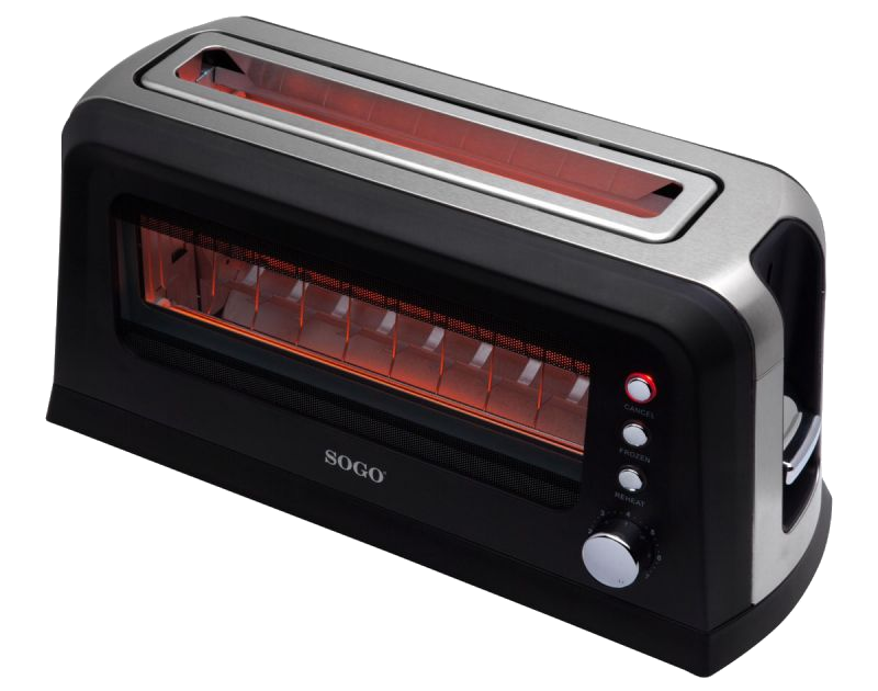 SOGO TOS-SS-5445 Kenyérpirító, 900 W, fekete színű