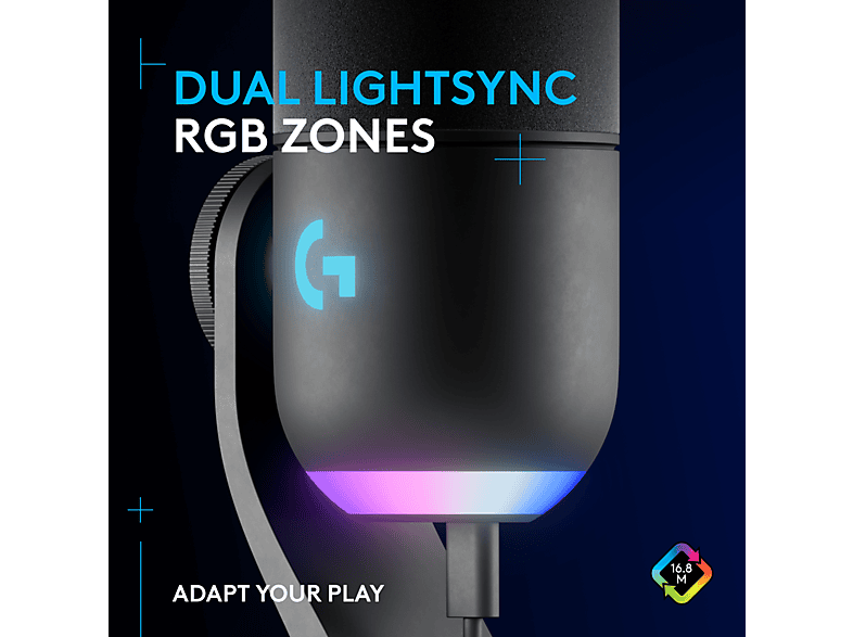Blue Microphones G Yeti GX Lightsync Premium RGB Gaming USB-Mikrofon und Blue VO!CE, Schwarz; USB-Gaming-Mikrofon — Foto 2 von 5