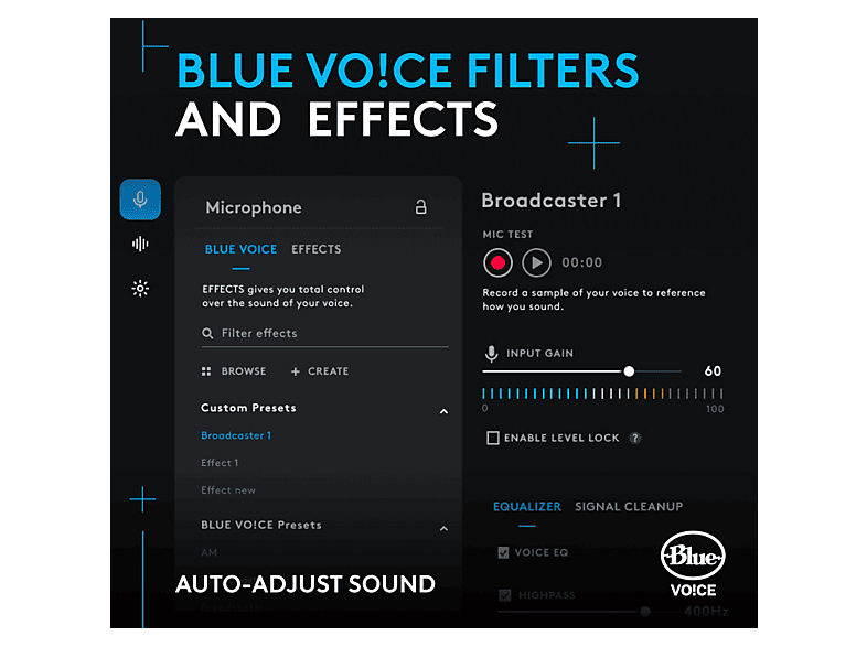 Blue Microphones G Yeti GX Lightsync Premium RGB Gaming USB-Mikrofon und Blue VO!CE, Schwarz; USB-Gaming-Mikrofon — Foto 3 von 5