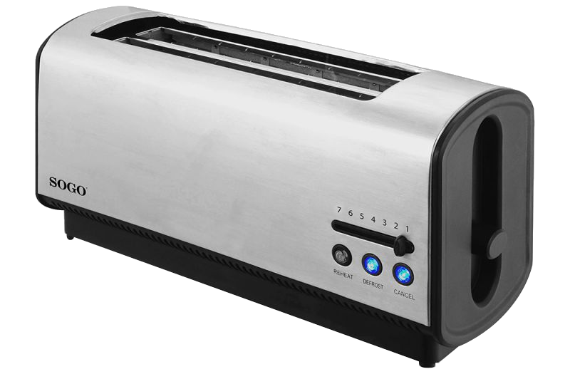 SOGO TOS-SS-5395 Kenyérpirító, 1200 W, ezüst/fekete