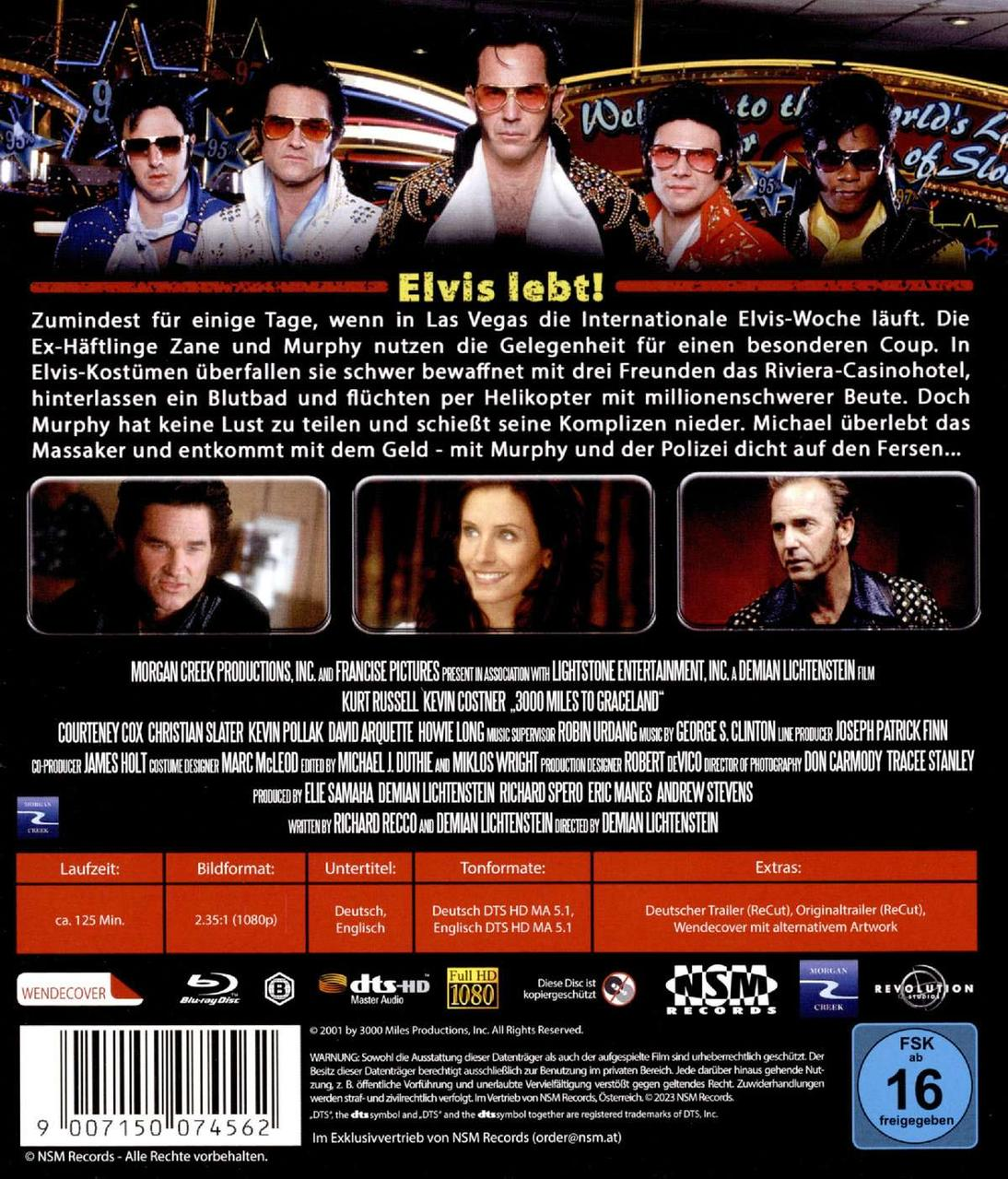 DVD-Hülle. Cover mit mehreren Elvis-Presley-Bildern und Text auf Deutsch.