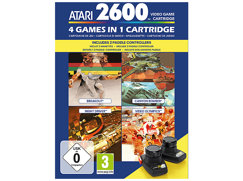 4 in 1 Game Cartridge and Paddle Pack (Atari 2600+ Cartridge) online