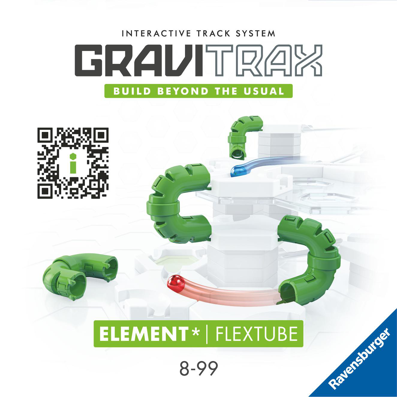 RAVENSBURGER GraviTrax Element FlexTube Kugelbahnsystem, Mehrfarbig