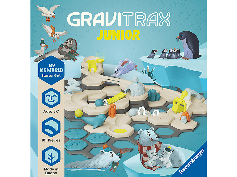 Thumbnail - RAVENSBURGER GraviTrax Junior Starter-Set L Ice Kugelbahnsystem, Mehrfarbig