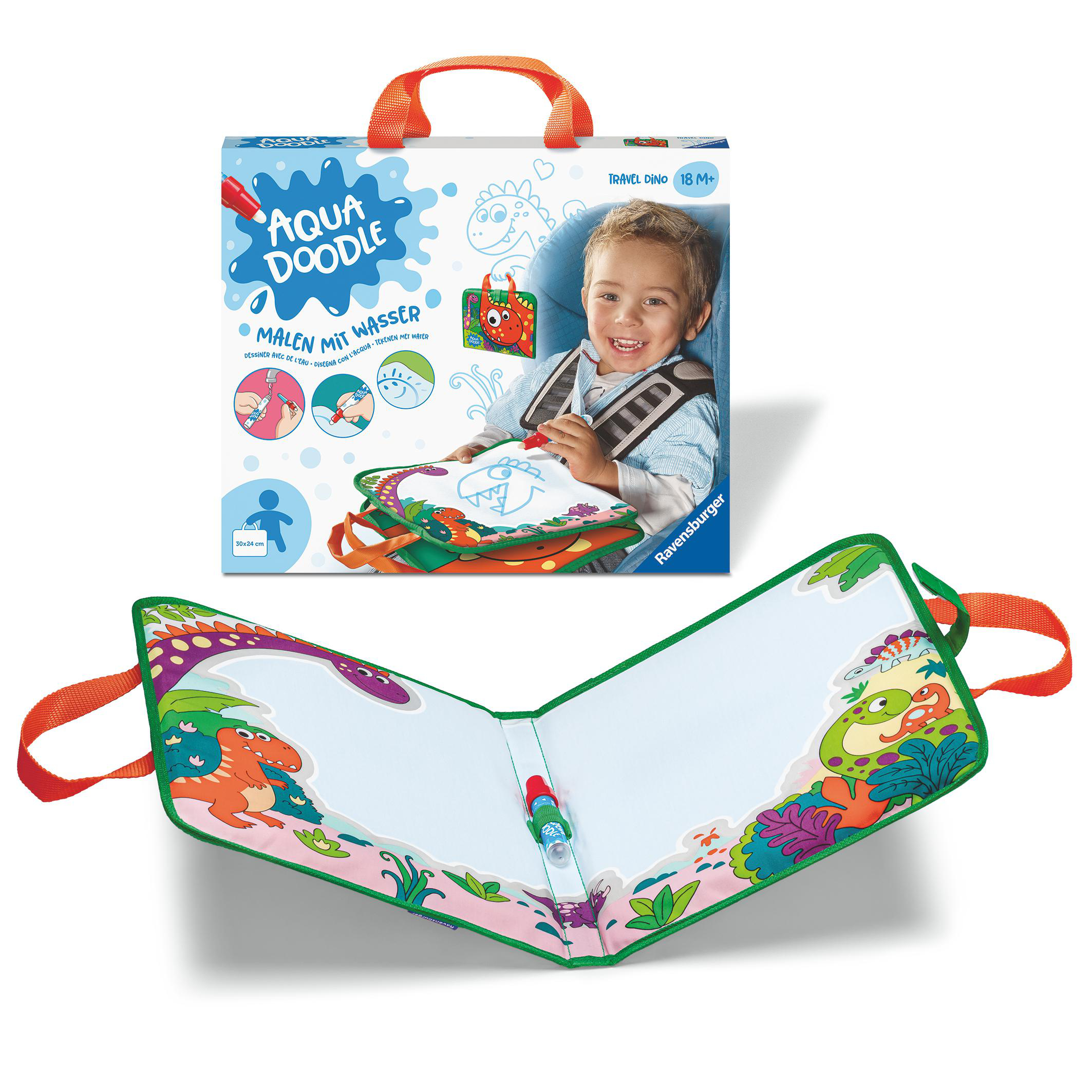 RAVENSBURGER Aquadoodle® Travel Dino Spielset Mehrfarbig