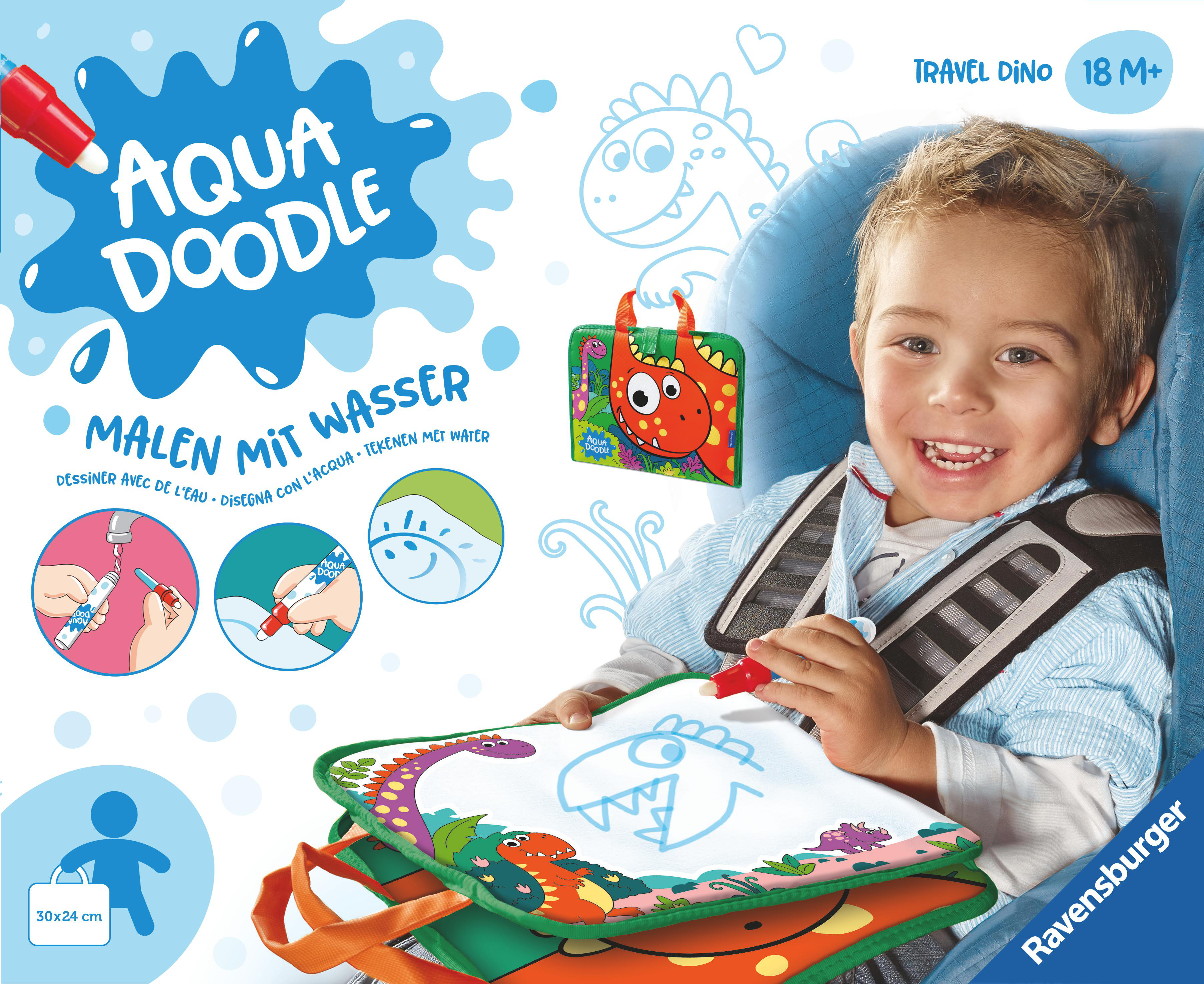 RAVENSBURGER Aquadoodle® Travel Dino Spielset Mehrfarbig