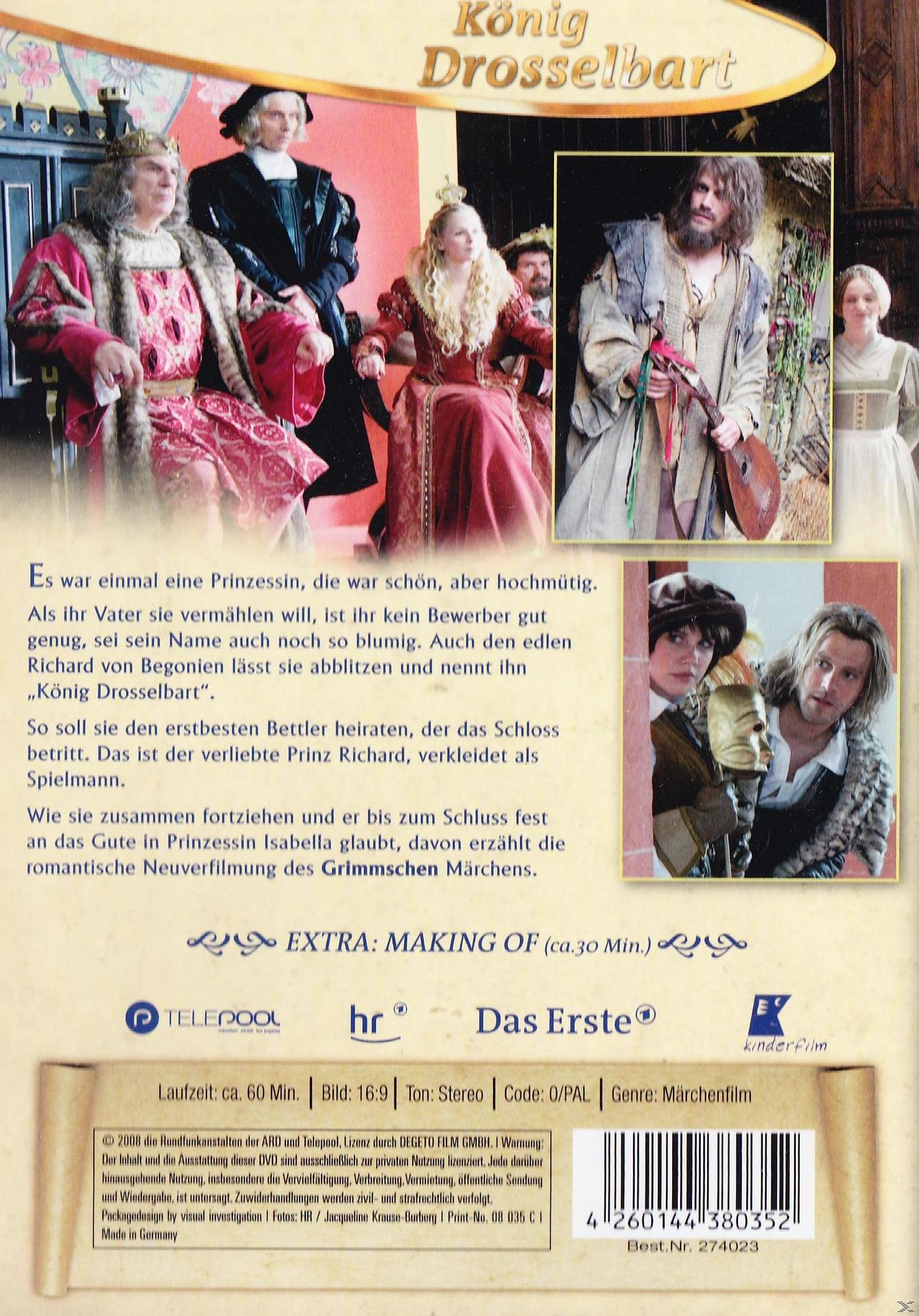 DVD-Rückseite mit Cartoon-Bildern, Text auf Deutsch. Szene aus einem Film. Titel und Credits.
