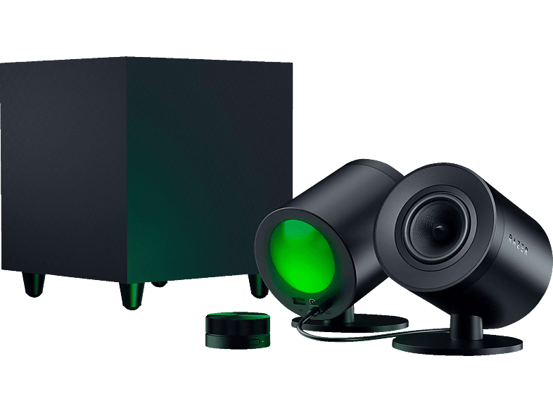 RAZER PC Lautsprecher Nommo V2 pro Full-Range-2.1, BT 5.3, RAZER Chroma RGB, Schwarz; Gaming Lautsprecher