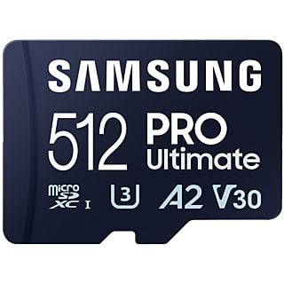 SAMSUNG Samsung PRO Ultimate met kaartlezer – SD kaart 512 GB – 200 & 130 MB/s – Geheugenkaart camera