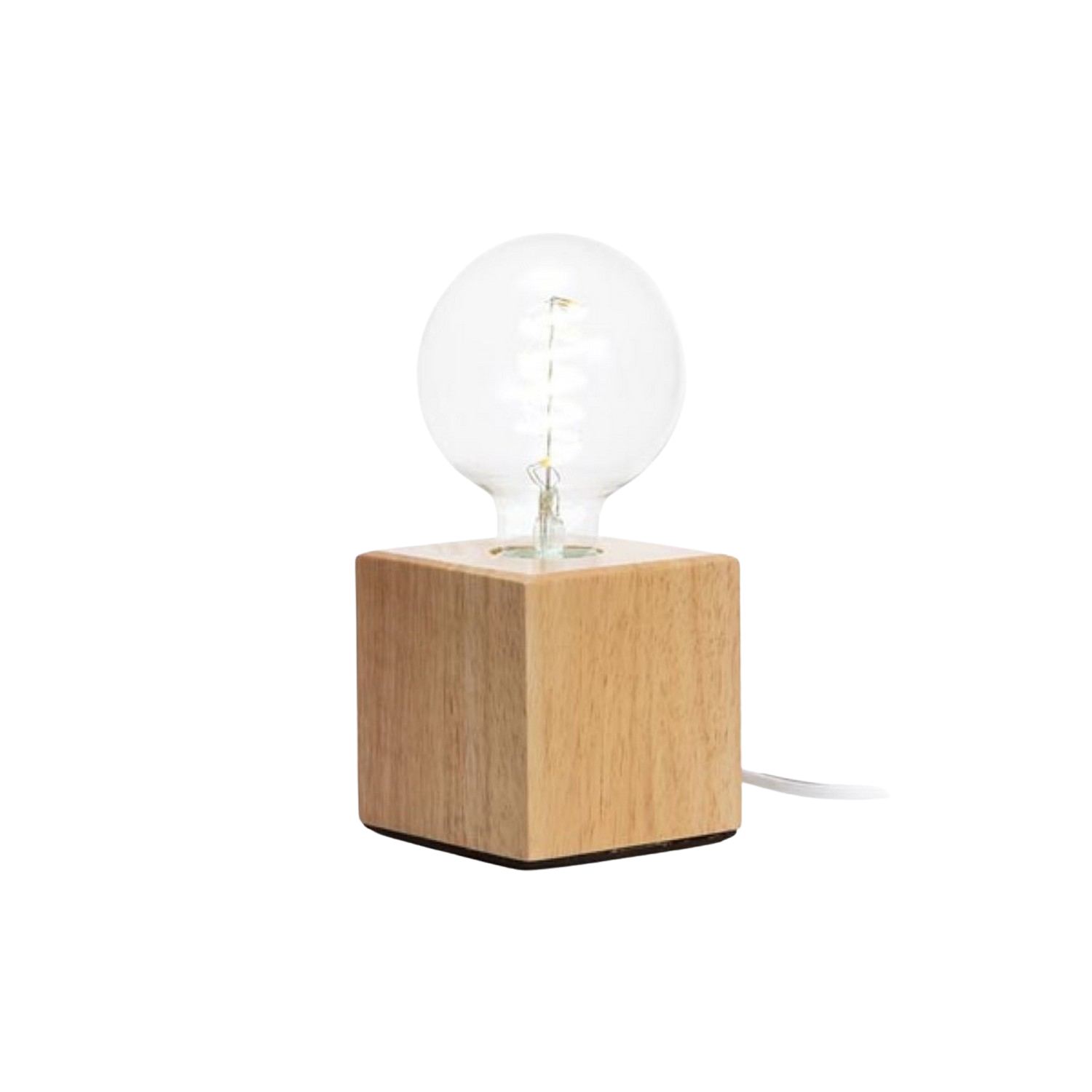 HQ-POWER Socle de lampe Cubique E27 Chêne (V-STAND-CUB-OAK)