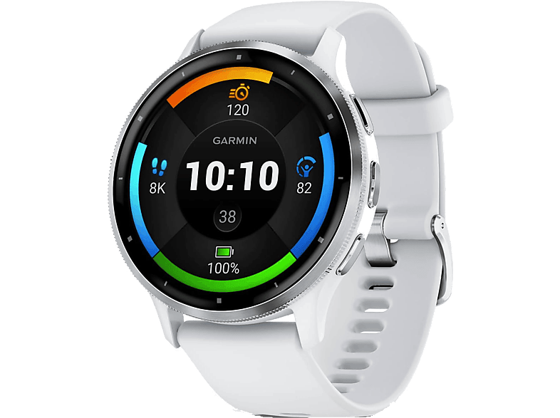 Reloj deportivo – Garmin Venu 3, Blanco, 45 mm, Correa 18-22 1.2-1.4″, Autonomía 14 días, +30 deportes