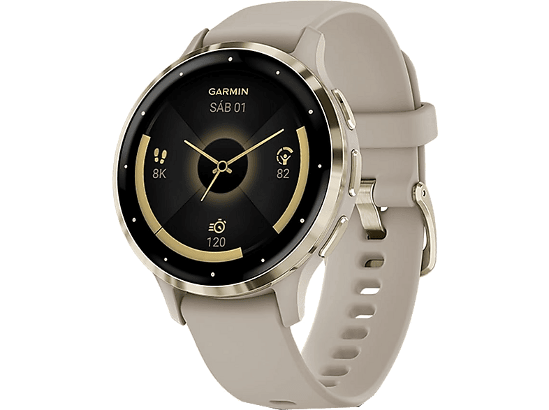 Garmin Venu 3S, 18 mm, 1.2, Autonomía 10 días, +30 deportes, Oro