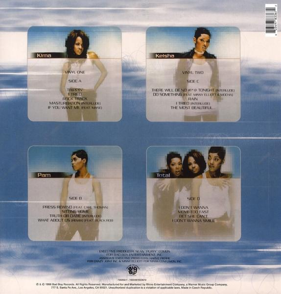 Négy album címlapfotó: Kima, Kelsha, Pam és Total, számlistákkal.